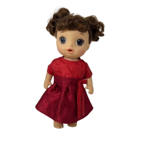Doll Clothes Superstore Handmade Red Glitter Dress Fits 14 Inch Baby Alive And Little Baby Dolls