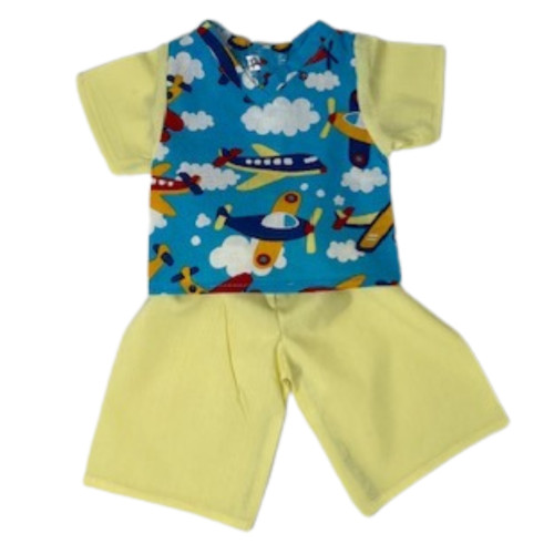 Handmade Plane Print Outfit For Cabbage Patch Kid And 15 - 16 Inch Baby Dolls