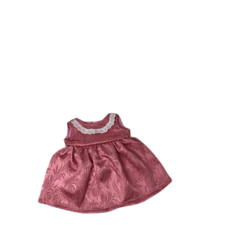 Doll Clothes Superstore Handmade Pink Brocade Dress Fits 14-16 Inch Baby Dolls