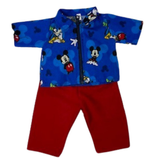 Doll Clothes Superstore Handmade Mickey Jacket With Pants Fits 14-15 Inch Baby Dolls