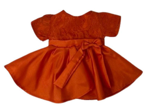 Doll Clothes Superstore Orange Party Dress Fits 14-15 Inch Baby Dolls