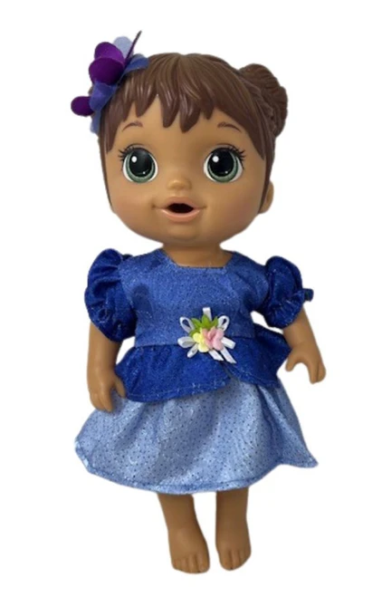 Doll Clothes Superstore Handmade Blue Princess Dress Fits 12 Inch Baby Alive And Little Baby Dolls
