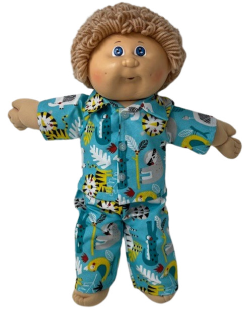 Doll Clothes Superstore Handmade Safari Pajamas Fit Cabbage Patch Kid Dolls Doll Clothes Superstore Handmade Safari Pajamas Fit Cabbage Patch Kid Dolls