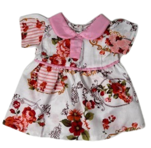 Doll Clothes Superstore Handmade Pink Flower Dress Fits 15 - 16 Inch Cabbage Patch Kid Dolls