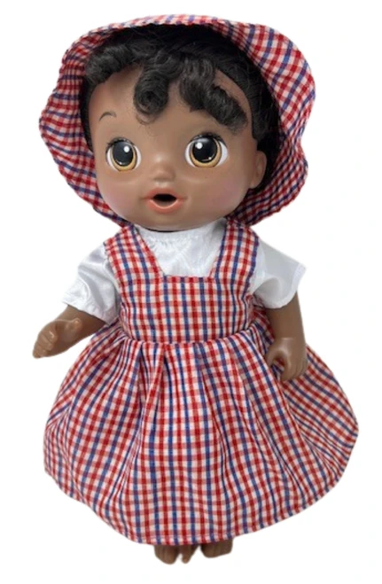 Handmade Red White Blue School Uniform For 14 Inch Baby Alive And Little Baby Dolls