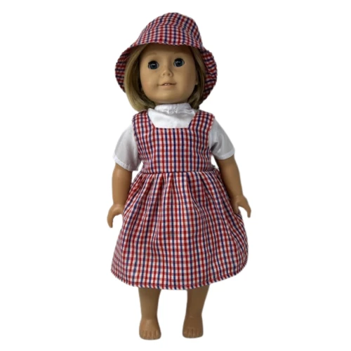 Handmade Patriotic School Outfit for Our Generation American Girl and My Life Dolls