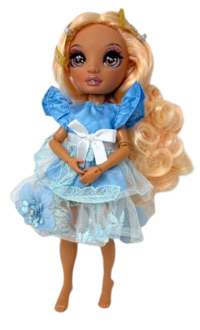 Doll Clothes Superstore Handmade Blue Fancy Dress Compatible With LOL OMG And Rainbow High Fashion Dolls