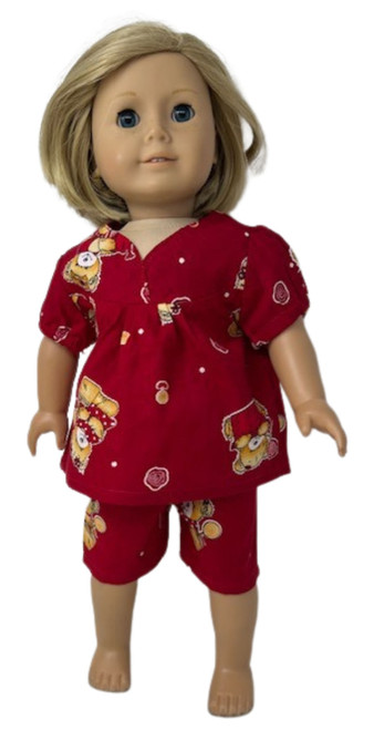 Doll Clothes Superstore Bear Print Pajamas Fits 18 Inch Girl Dolls Like American Girl Our Generation My Life Dolls