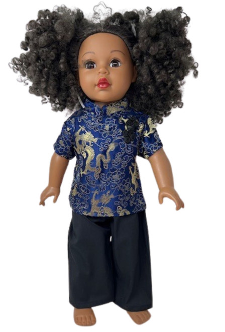 Doll Clothes Superstore Handmade Brocade Dragon Print Top With Pants Fits 18 Inch Girl Dolls