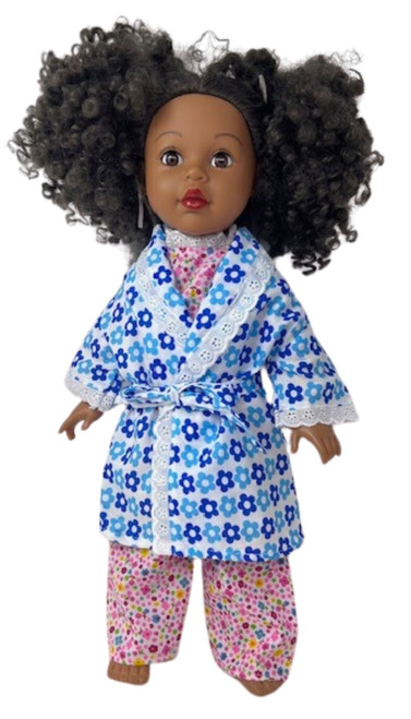 Doll Clothes Superstore Handmade Pink Pajama And Robe Set For 18 Inch Dolls