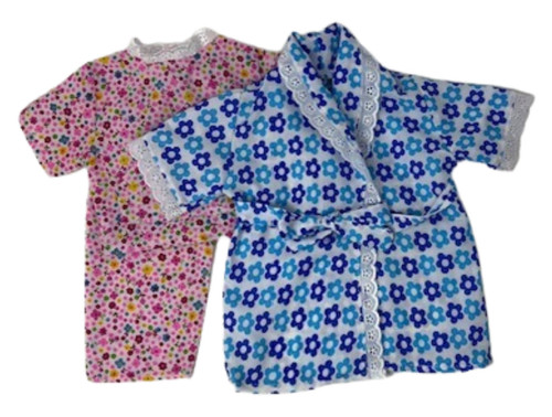 Doll Clothes Superstore Handmade Pink Pajama And Robe Set For 18 Inch Dolls