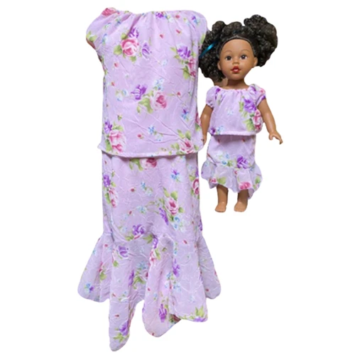 Doll Clothes Superstore Size 12 Matching Girl And Doll Chiffon Flower Skirt And Blouse
