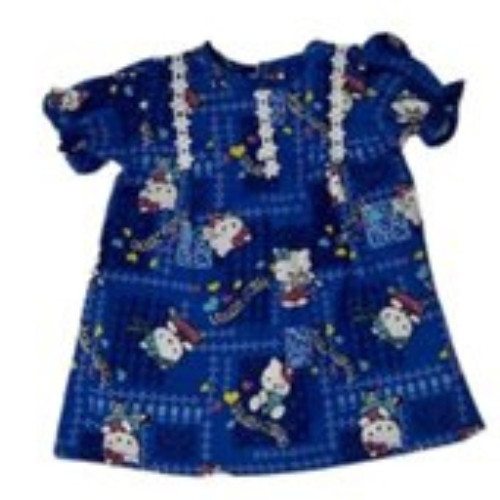 Doll Clothes Superstore Handmade Cute Kitten Print Nightgown for 18-Inch Girl Dolls  Deep Blue Pajamas