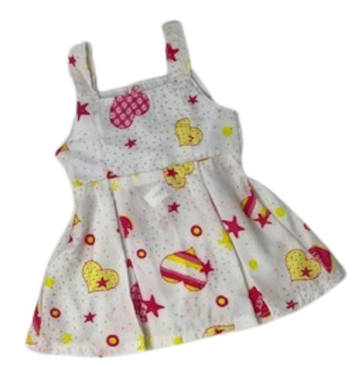 Doll Clothes Superstore Red & Yellow Heart Print Glitter Sundress  Fits 18-Inch Girl Dolls