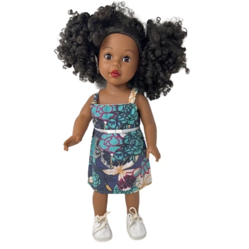 Doll Clothes Superstore Handmade Earth Tone Sundress with Shoes for 18-Inch Girl Dolls