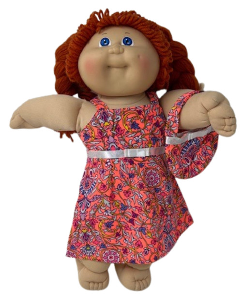 Doll Clothes Superstore Handmade Neon Floral Sundress for 15 - 16 Inch Baby Dolls & Cabbage Patch Kids