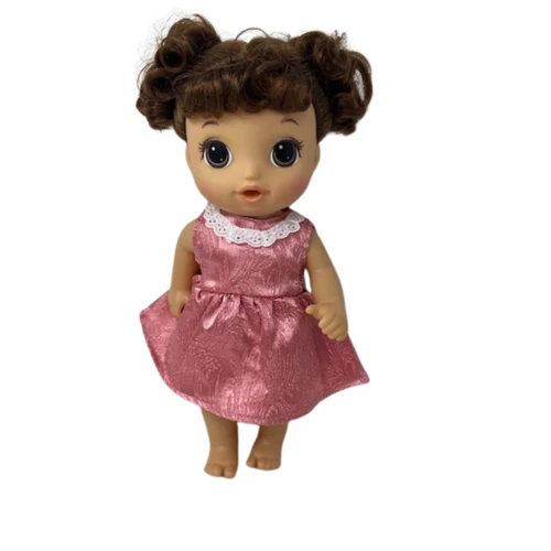 Handmade Pink Dress Fits 14 Inch Baby Alive And Little Baby Dolls