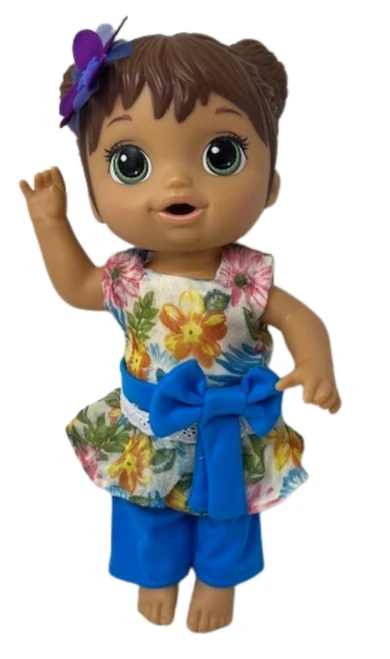 Handmade Flowers And Pants Fit 12 Inch Baby Alive And Little Baby Dolls
