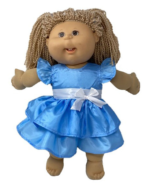 Doll Clothes Superstore Blue Ruffles Dress Fits 16 inch Dolls