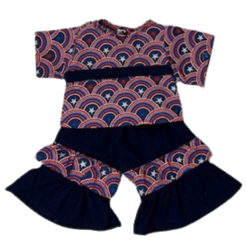 Handmade Patriotic Short Set for 18-Inch Girl Dolls