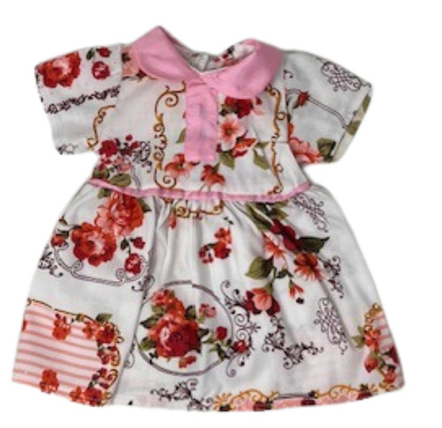Doll Clothes Superstore Handmade Pink Flower Dress for 12-Inch Baby Alive & Little Baby Dolls