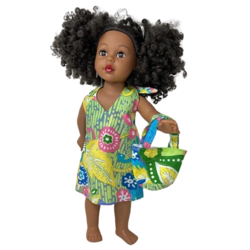 Doll Clothes Superstore Handmade Sundress with Matching Purse for 18 inch Girl Dolls