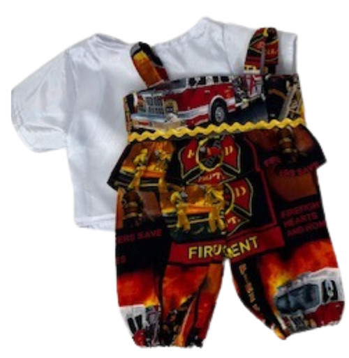 Doll Clothes Superstore Firefighter Print Doll Outfit for 14 -15" Baby Dolls  Unisex Design for Boys & Girls