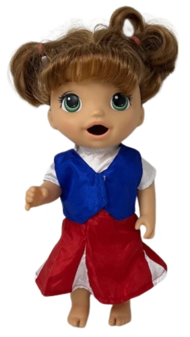 Doll Clothes Superstore Handmade Cheerleading Outfit for 12-Inch Baby Alive & Little Baby Dolls