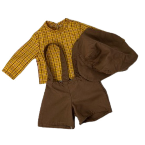 Doll Clothes Superstore Handmade Ready for Adventure 3-Piece Overall Set for 18 Inch Dolls