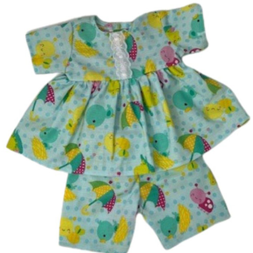 Handmade Dress With Pants Fits 15 - 16 Inch Cabbage Patch Kid Dolls