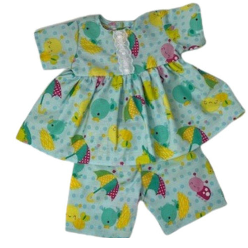 Handmade Dress With Pants Fits 15 - 16 Inch Cabbage Patch Kid Dolls