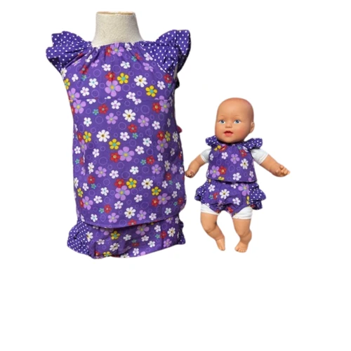 Handmade Large Matching Baby and Doll Dress Set  Adorable Coordinated Outfits
