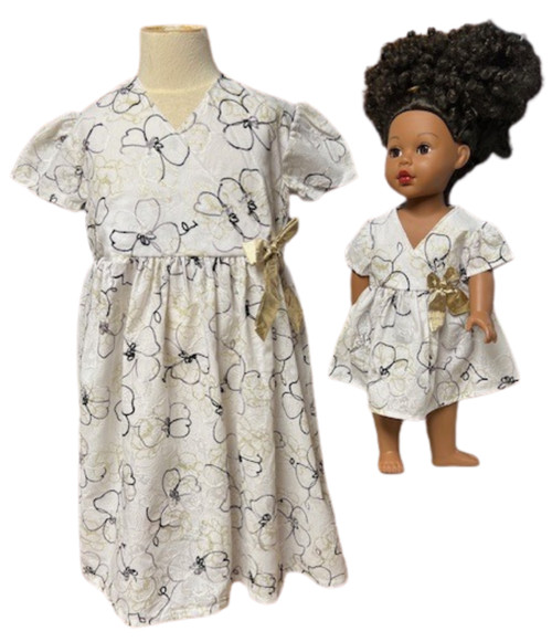 Doll Clothes Superstore Handmade Designer Dress for Size 6 Girls and 18-Inch Girl Dolls