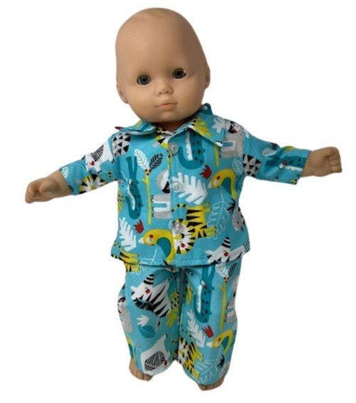 Doll Clothes Superstore Handmade Safari Pajamas Fit 14-15 Inch Baby Dolls.