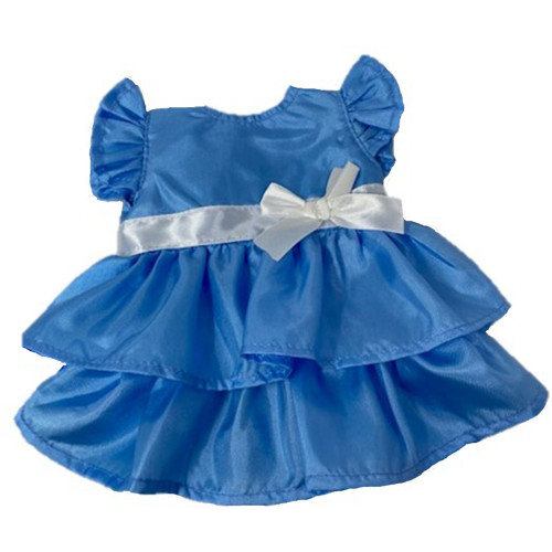 Blue Ruffles Dress Fits 15 inch Dolls
