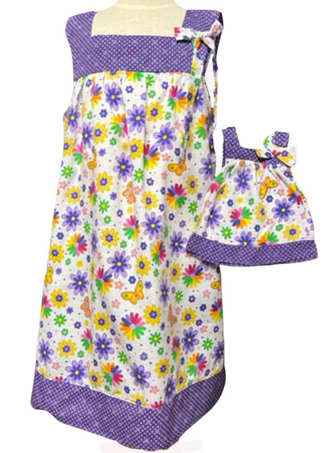 Doll Clothes Superstore Size 10 Matching Girl And Doll Butterflies And Flowers Dresses