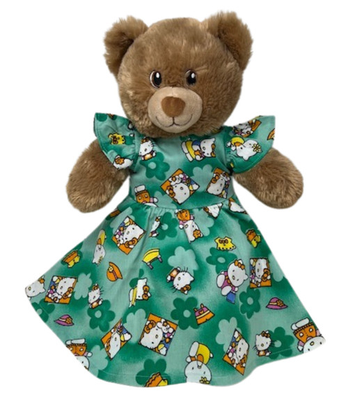 Doll Clothes Superstore Handmade Kitten Print Dress Fits Large Baby Dolls and Stuffed Animals