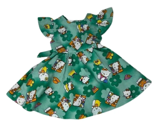 Doll Clothes Superstore Handmade Kitten Print Dress Fits Large Baby Dolls and Stuffed Animals