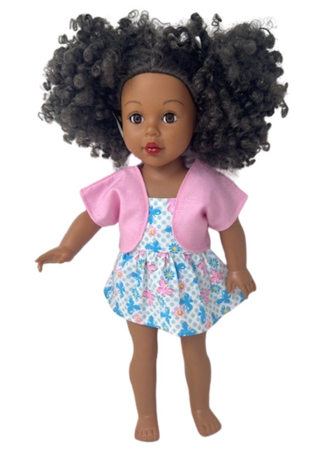 Doll Clothes Superstore Pink and Blue Butterfly Summer Dress with Jacket for 18 Inch Girl Dolls