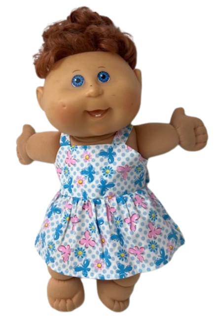 Doll Clothes Superstore Handmade Pink and Blue Butterfly Dress Fits Cabbage Patch Preemie and Newborn Dolls