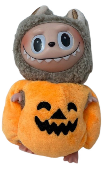 Doll Clothes Superstore Adorable Pumpkin Costume for 17.5 cm Labubu Dolls.
