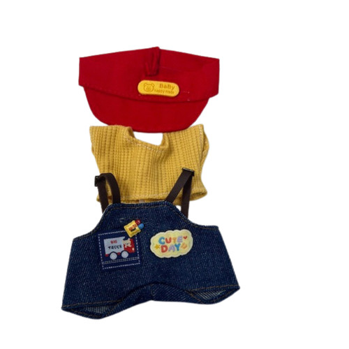 Doll Clothes Superstore Cute Days Ahead! 3-Piece Jean Outfit with Truck Theme for 17.5cm Labubu Dolls