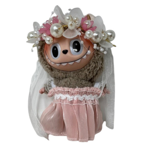 Totally Beautiful in Chiffon Frills with Pearl & Flower Headband for 17.5cm Collectable Dolls