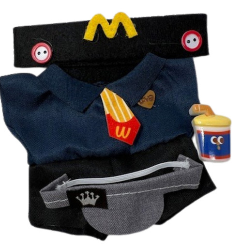 Doll Clothes Superstore Spiffy Fast Food Worker Uniform for 17.5cm Labubu Dolls