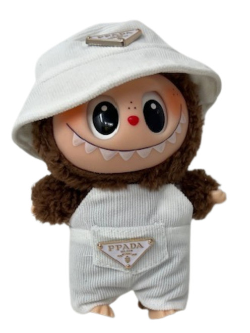 Doll Clothes Superstore Chic White Overalls for Fashion-Forward 17.5 cm Labubu Dolls
