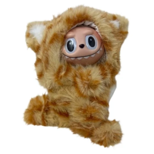 Fuzzy Yellow Striped Cat Costume fit 17.5cm Collectable Dolls