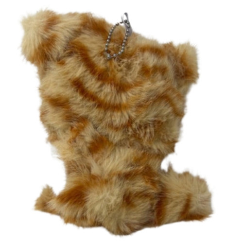 Doll Clothes Superstore Fuzzy Yellow Striped Cat Costume for 17.5cm Labubu Dolls