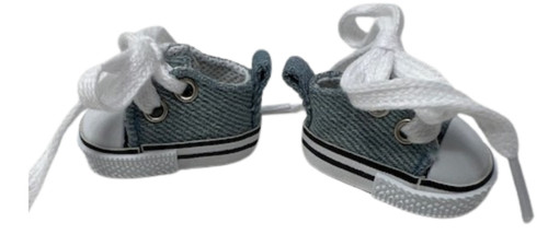 Mini Monster Sneakers: Denim High-Tops for 17.5 cm Labubu Dolls