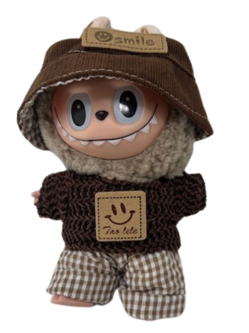 Three-Piece Brown Shorts Set for 17.5cm Collectable Dolls