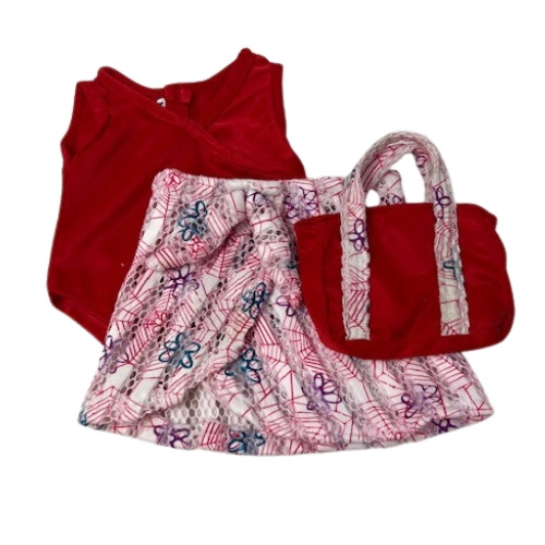 Swim Time Set – One Piece Bathing Suit with Cover Up Skirt & Bag for 14 – 16 Inch Cabbage Patch Kid Dolls